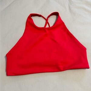 Left On Friday Red High-Neck Bikini Top